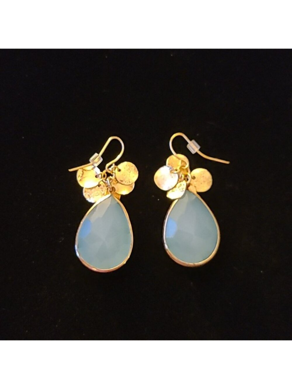 Aqua teardrop earrings
